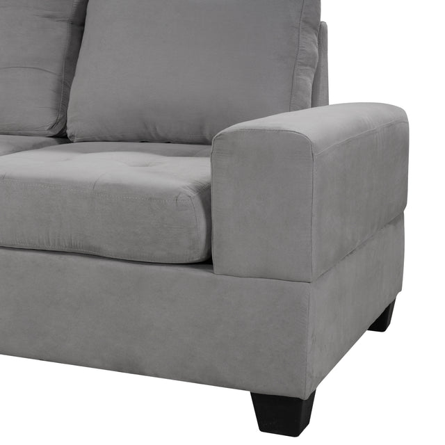 Orisfur. Modern Sectional Sofa with Reversible Chaise, L Shaped Couch Set with Storage Ottoman and Two Cup Holders for Living Room