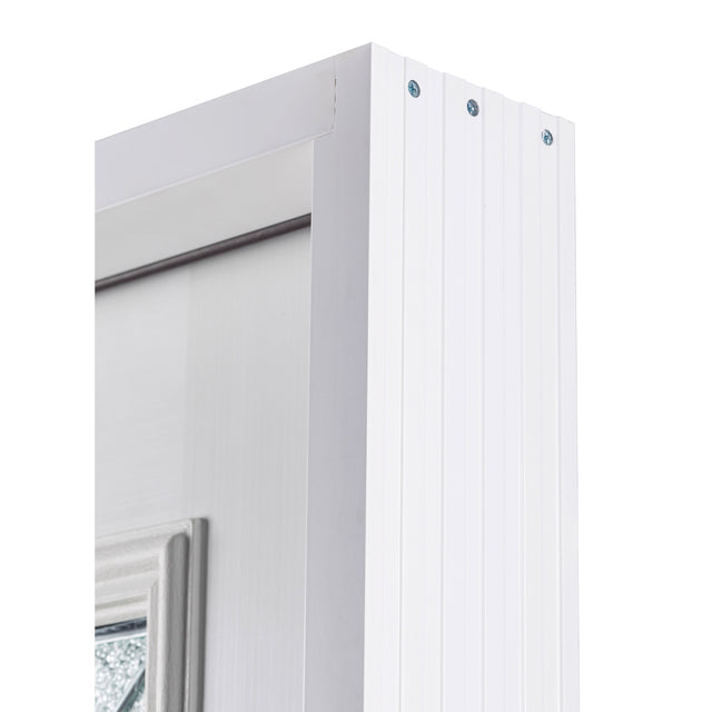 37.5inx81.5in Right Hand Inswing Decorative Glass- Zinc Caming Fiber Glass Prehung Entry Door .