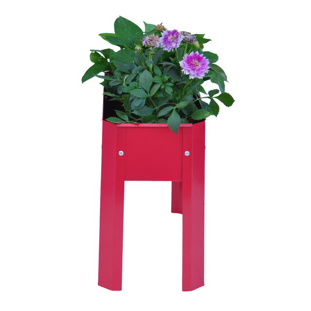 Elevated garden bed, metal elevated outdoor flowerpot box, suitable for backyard and terrace, large flowerpot, suitable for vegetable and flower