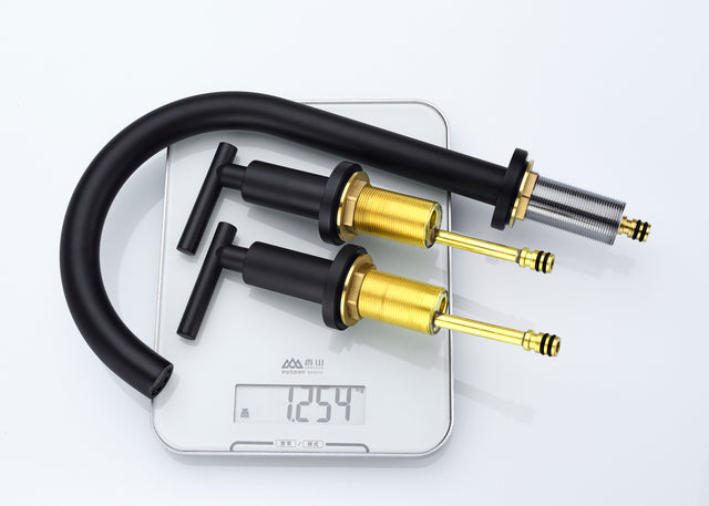 Two Handle High Arc Widespread Bathroom Sink Faucet 3 Hole