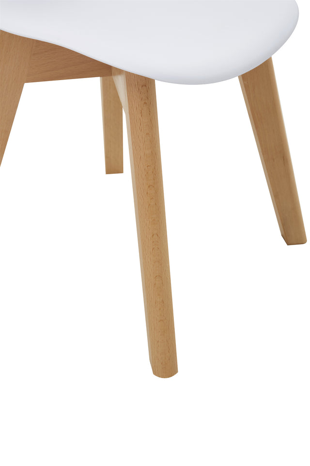 BB chair ,wood leg; Modern Kids Chair (Set of 2) WHITE, 2 pcs per set