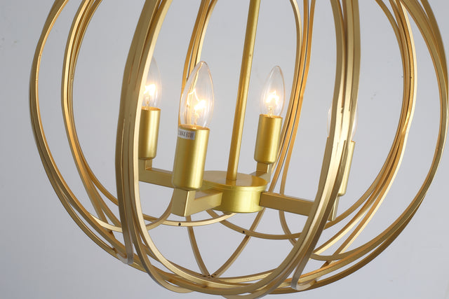 Modern American spherical chandelier -4 bulbs -E12 lamp holder