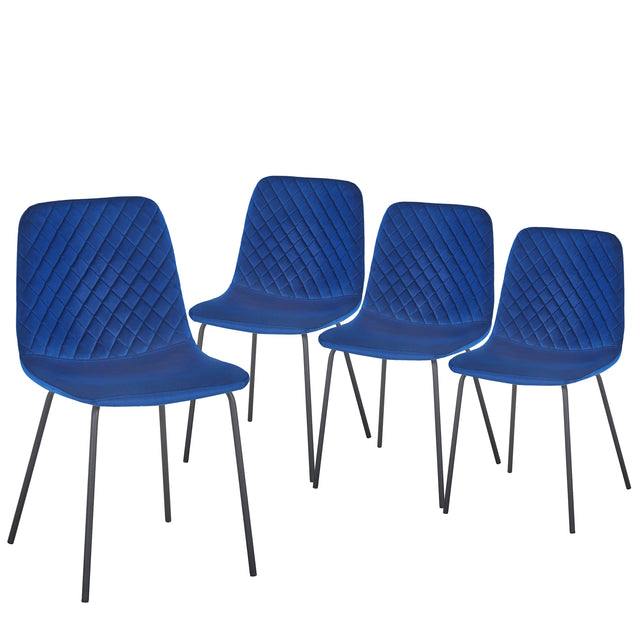 Dining Chair set of 4 PCS(BLUE),Modern style,New technology,Suitable for restaurants, cafes, taverns, offices, living rooms, reception rooms.Simple structure, easy installation.