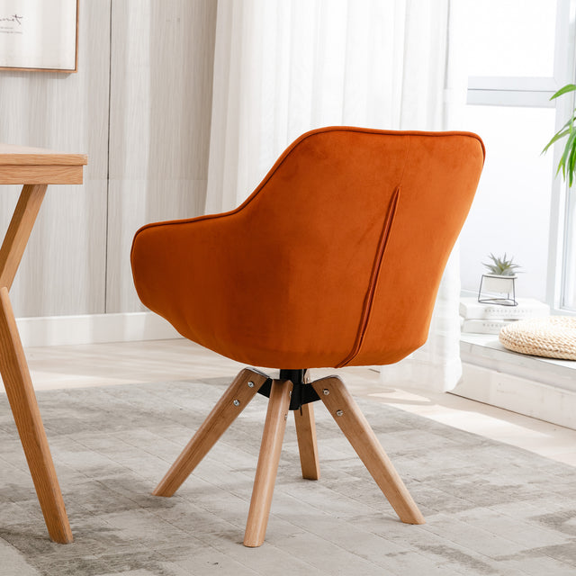 COOLMORE Solid Wood Tufted Upholstered Armless home office chair