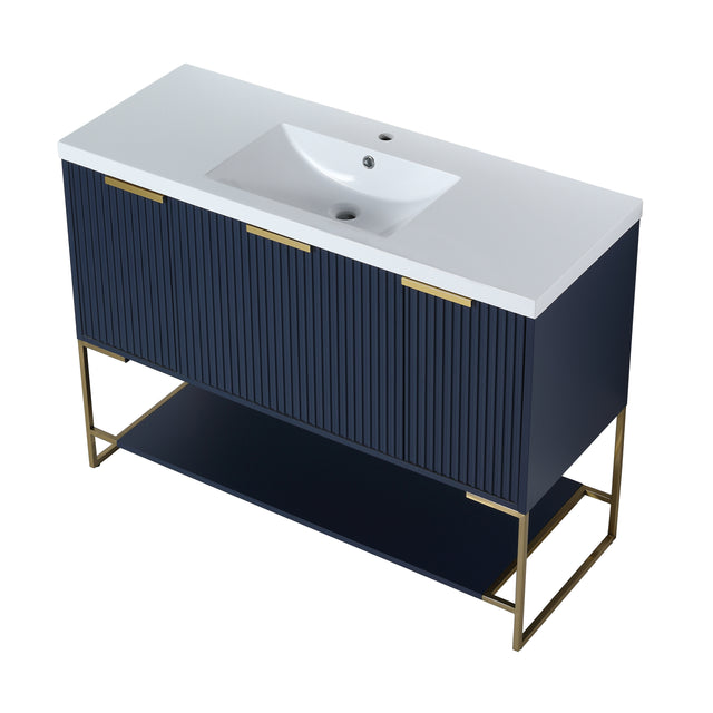48 Inch Freestanding Bathroom Vanity With Resin Basin,48x18-BVA01148NB