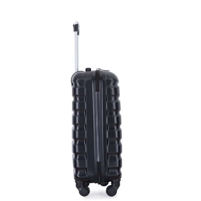 20" Carry on Luggage ABS Lightweight Suitcase, Spinner Wheels, TSA Lock, Black