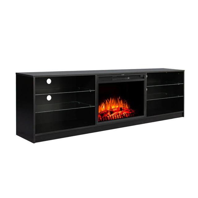 Electric Fireplace TV Console, Black