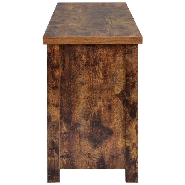 TV Stand,Barn door modern &farmhousewood entertainment center, Console for Media,removable door panel & living room with for tvs up to 60'',BARNWOOD/BLACK