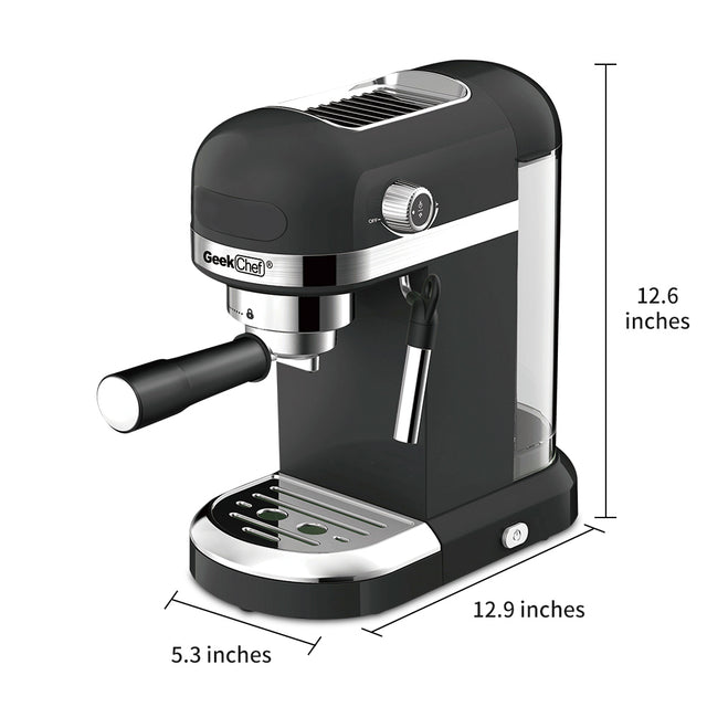 20 Bar Espresso Machine , 1350W High Performance, 1.4 Ldetachable transparent water tank, Thermo block beating system,With safety valve(Banned from selling on Amazon)