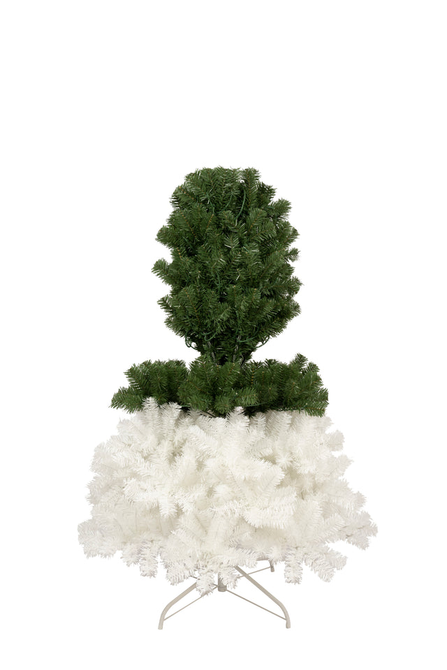 6FT Hinged Fraser Fir Artificial Fir Bent Top Christmas Tree, Xmas Tree Bendable Santa Hat Style Christmas Tree Holiday Decoration, 1250 Lush Branch Tips, 300 LED Lights X-mas