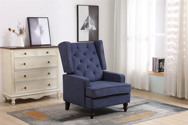 COOLMORE living room Comfortable rocking chair accent chair Navy fabric