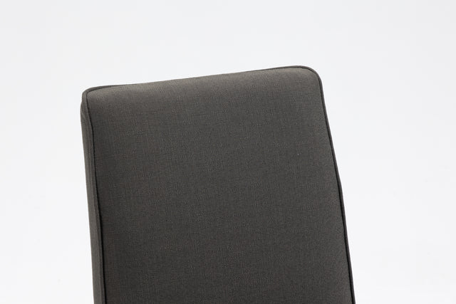 Cover Removable Interchangeable and Washable Gray Linen Upholstered Parsons Chair with Solid Wood Legs 2 PCS