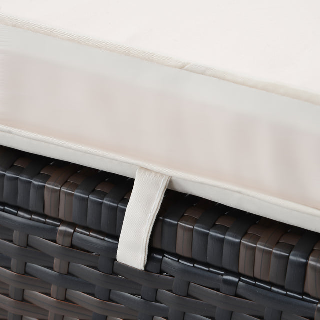 SAME AS W213S00074 :Outdoor PE Wicker Chaise Lounge - 2 Piece patio lounge chair; chase longue; lazy boy recliner; outdoor lounge chairs set of 2;beach chairs; recliner chair with side table