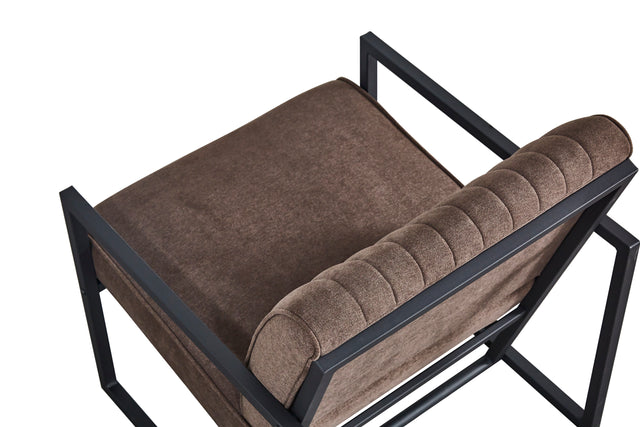 Modern design high quality fabric (BROWN)+ steel armchair,for Kitchen, Dining, Bedroom, Living Room