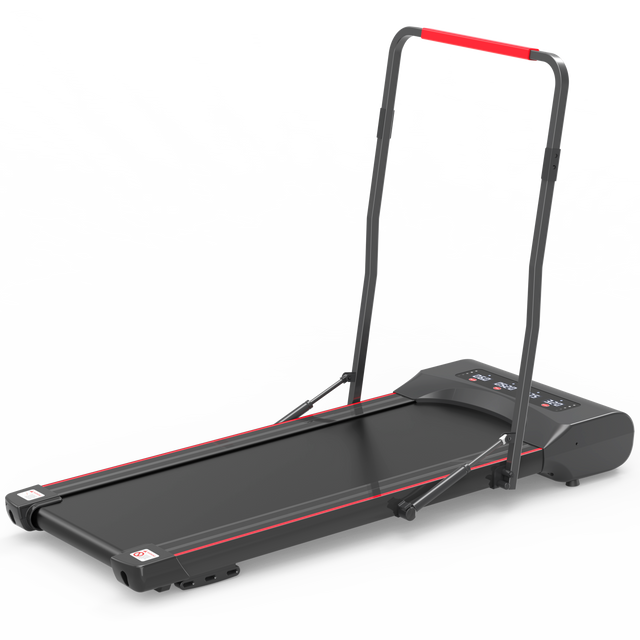 Under Desk Walking Pad Treadmill Foldable with Handlebar Remote Controll
