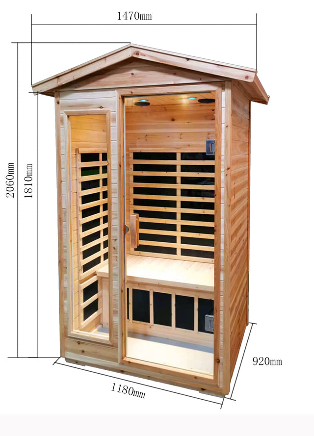 Outdoor far infrared sauna room (Two person )