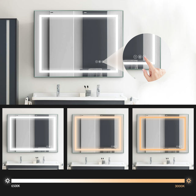 36*48 Led mirror 3 brightness x 3 colors Anti-fog