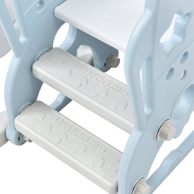 Toddler Slide and Swing Set 3 in 1, Kids Playground Climber Swing Playset with Basketball Hoops Freestanding Combination Indoor & Outdoor