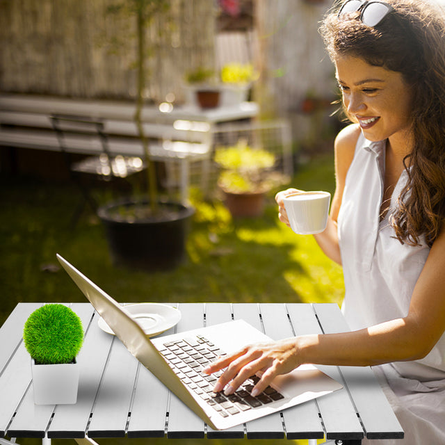 YSSOA Lightweight Folding Camping Table with Carry Bag︱Ultra-Compact Aluminum Table for Picnic, Beach, Traveling, Backyards, BBQ (Color: White)