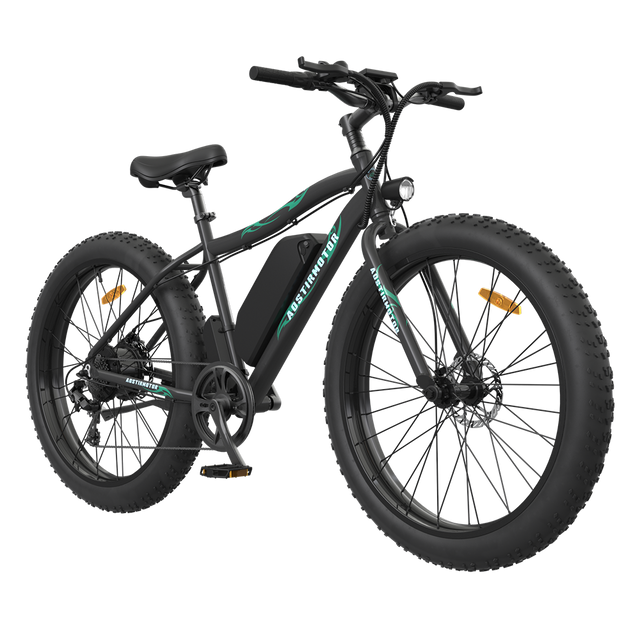 AOSTIRMOTOR 26" 500W Electric Bike Fat Tire P7 36V 12.5AH Removable Lithium Battery for Adults S07-P