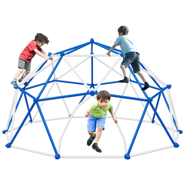 11ft Geometric Dome Climber Play Center, Kids Climbing Dome Tower, Rust & UV Resistant Steel Supporting 900 LBS