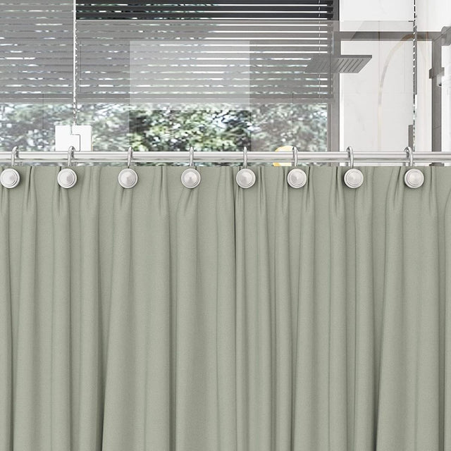 Silver Shower Curtain Hook, Zinc Alloy Hook, Round, Set of 12