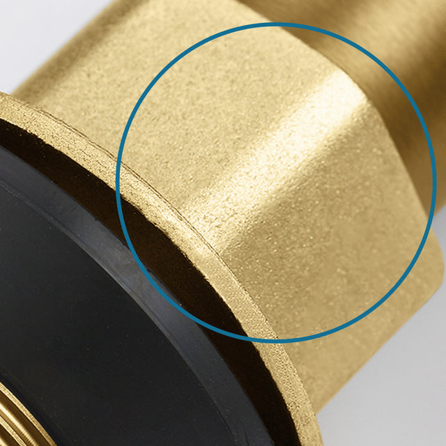 Bathroom Sink Drain Vanity Sink Drain with Strainer Basket Brushed Gold