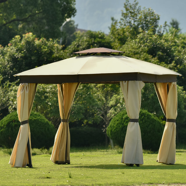 U-style Gazebo Canopy Soft Top Outdoor Patio Gazebo Tent Garden Canopy for Your Yard, Patio, Garden, Outdoor or Party