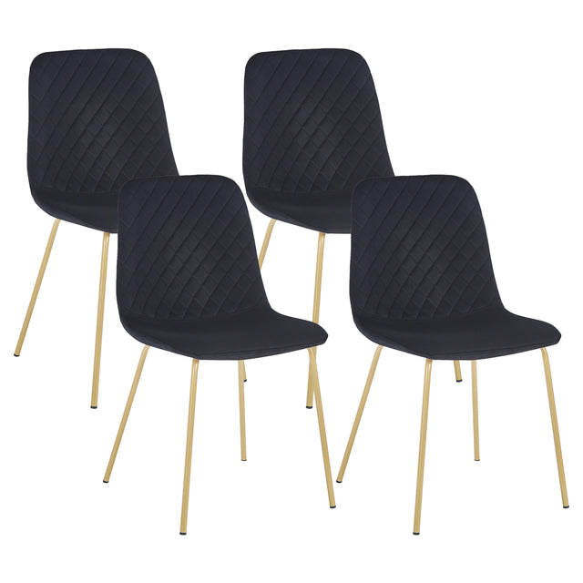 Dining chair set of 4 PCS(BLACK),Modern style,New technology,Suitable for restaurants, cafes, taverns, offices, living rooms, reception rooms.Simple structure, easy installation.