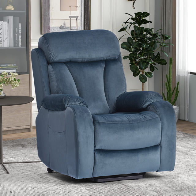 Lift Chair Recliner for Elderly Power Remote Control Recliner Sofa Relax Soft Chair Anti-skid Australia Cashmere Fabric Furniture Living Room Dark Gray