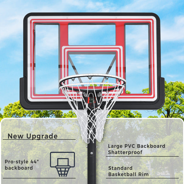 Portable Basketball Hoop Basketball System 4.76-10ft Height Adjustable for Youth Adults LED Basketball Hoop Lights, Colorful lights, Waterproof,Super Bright to Play at Night Outdoors,Good Gift for Kid