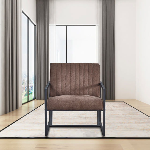 Modern design high quality fabric (BROWN)+ steel armchair,for Kitchen, Dining, Bedroom, Living Room