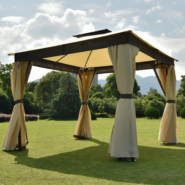 U-style Gazebo Canopy Soft Top Outdoor Patio Gazebo Tent Garden Canopy for Your Yard, Patio, Garden, Outdoor or Party