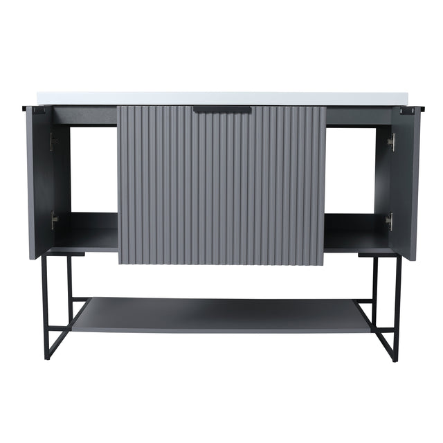 48 Inch Freestanding Bathroom Vanity With Resin Basin,48x18-BVA01148RG
