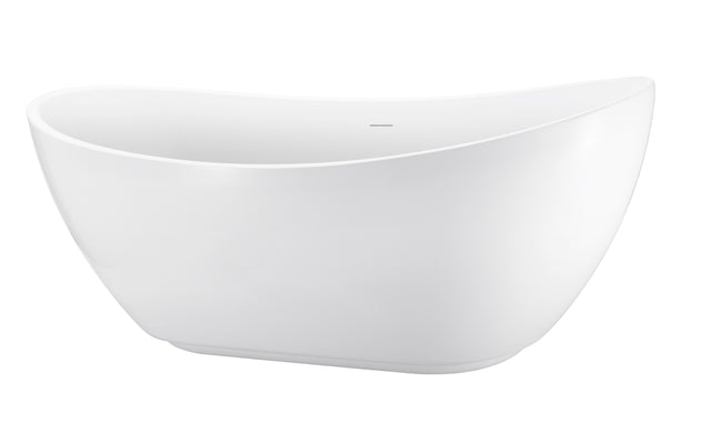 62" 100% Acrylic Freestanding Bathtub,Contemporary Soaking Tub,white Bathtub