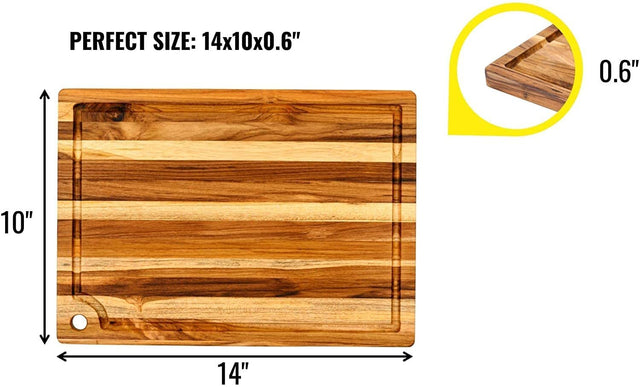 Small Teak Cutting Board 14 INCH, Pack of 12 Pieces