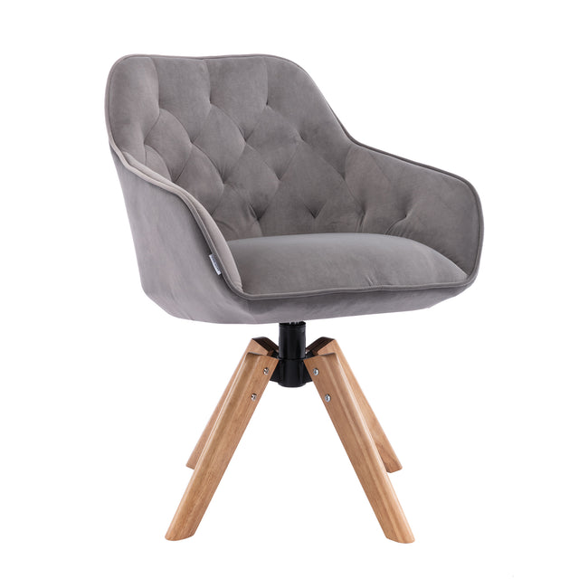 COOLMORE Solid Wood Tufted Upholstered Armless home office chair