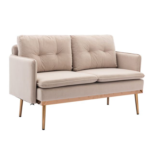 COOLMORE  Velvet  Sofa , Accent sofa .loveseat sofa with Stainless feet