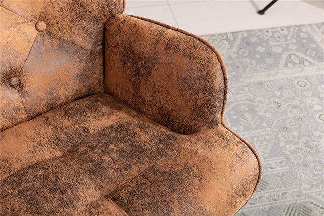 COOLMORE Accent chair Living Room/Bed Room, Modern Leisure Chair Coffee color Microfiber fabric