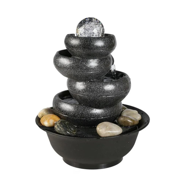 11.4inches Relaxation Tabletop Water Fountain with a Ball for Office and Home Decor