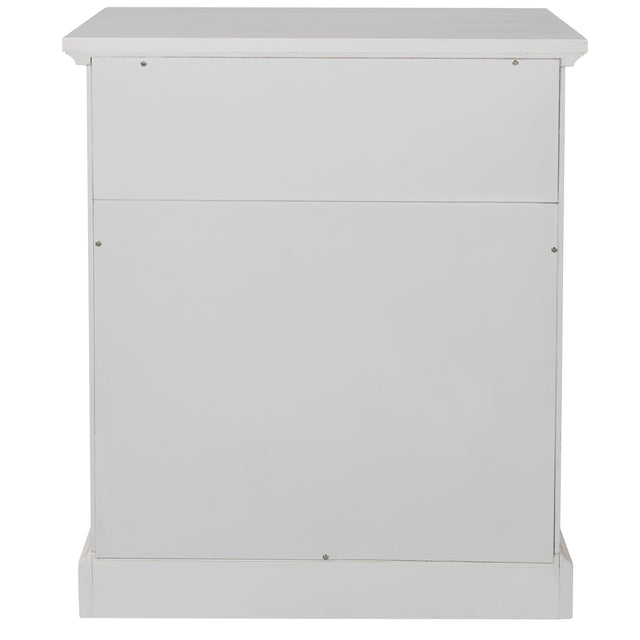 Modern Wooden Nightstand with Drawers Storage for Living Room/Bedroom, White