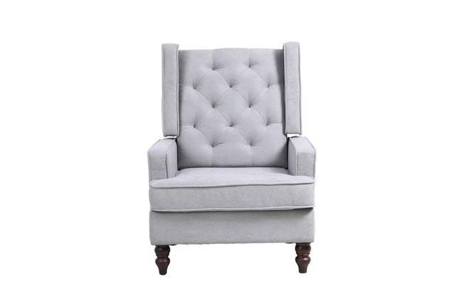 COOLMORE living room Comfortable rocking chair accent chair with light grey fabric