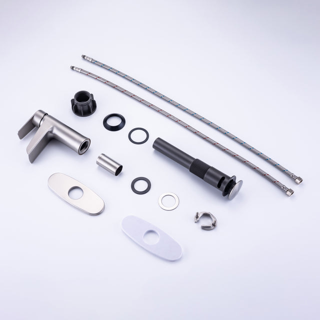 Waterfall Bathroom Faucet Bathroom Faucet with Pop Up Drain Single Handle One Hole or Three Holes Vanity Faucet Farmhouse RV Bathroom Vessel Basin Faucet Deck Mount