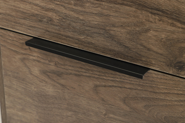 D400mm WOOD FILE CABINET 2 DRAWERS Grey