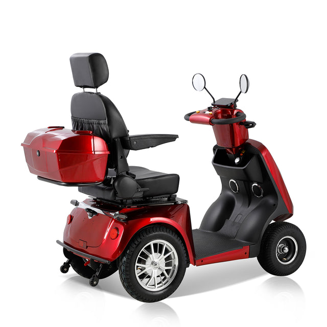 Fastest Mobility Scooter With Four Wheels For Adults & Seniors, Red 800W