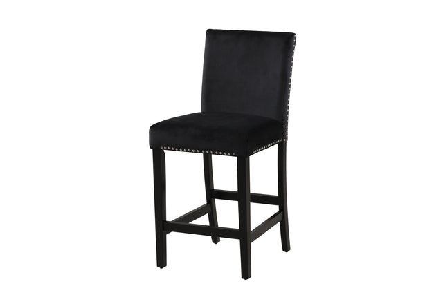 5-piece Counter Height Dining Table Set with One Faux Marble Dining Table and Four Upholstered-Seat Chairs,for Kitchen and Living room ,Table : 42" L x42" Wx36"H,Chair: 18.5" Lx23.2" Dx39.8" H,Black
