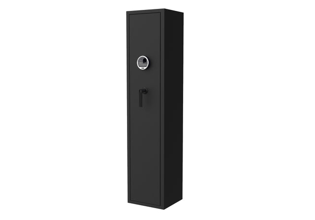 Rifle Gun Safe,Quick Access Fingerprint/Keypad Long Gun Safe, 4-5 Gun Metal Rifle Gun Security Cabinet 2 Pistols safe Lock Box.