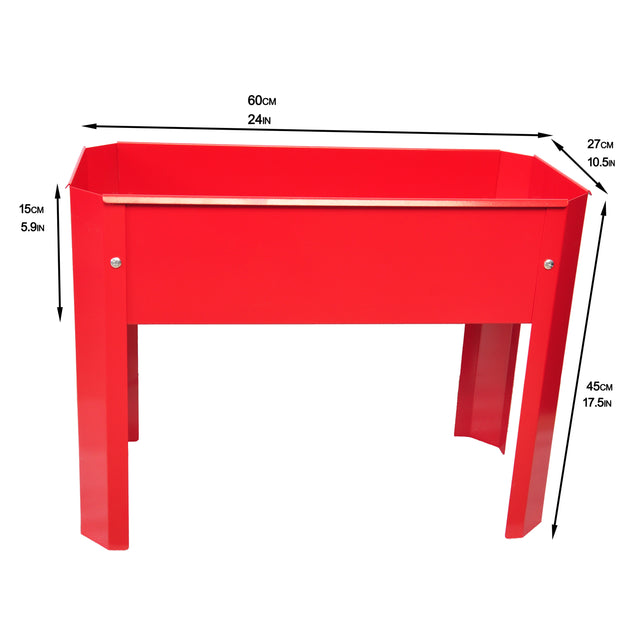 Elevated garden bed, metal elevated outdoor flowerpot box, suitable for backyard and terrace, large flowerpot, suitable for vegetable and flower
