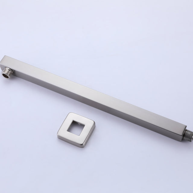 Trustmade Wall Mounted Square Rainfall Pressure Balanced Complteted Shower System with Rough-in Valve, 10 inches Matte Black - 2W02