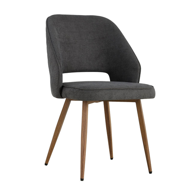Modern Dining Chairs, Velvet Accent Chair, Living Room Leisure Chairs, Upholstered Side Chair with Metal Legs for Dining Room Kitchen Vanity Patio Club Guest (Set of 2) ( Dark Grey Office Chair)